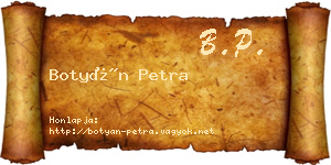 Botyán Petra névjegykártya
